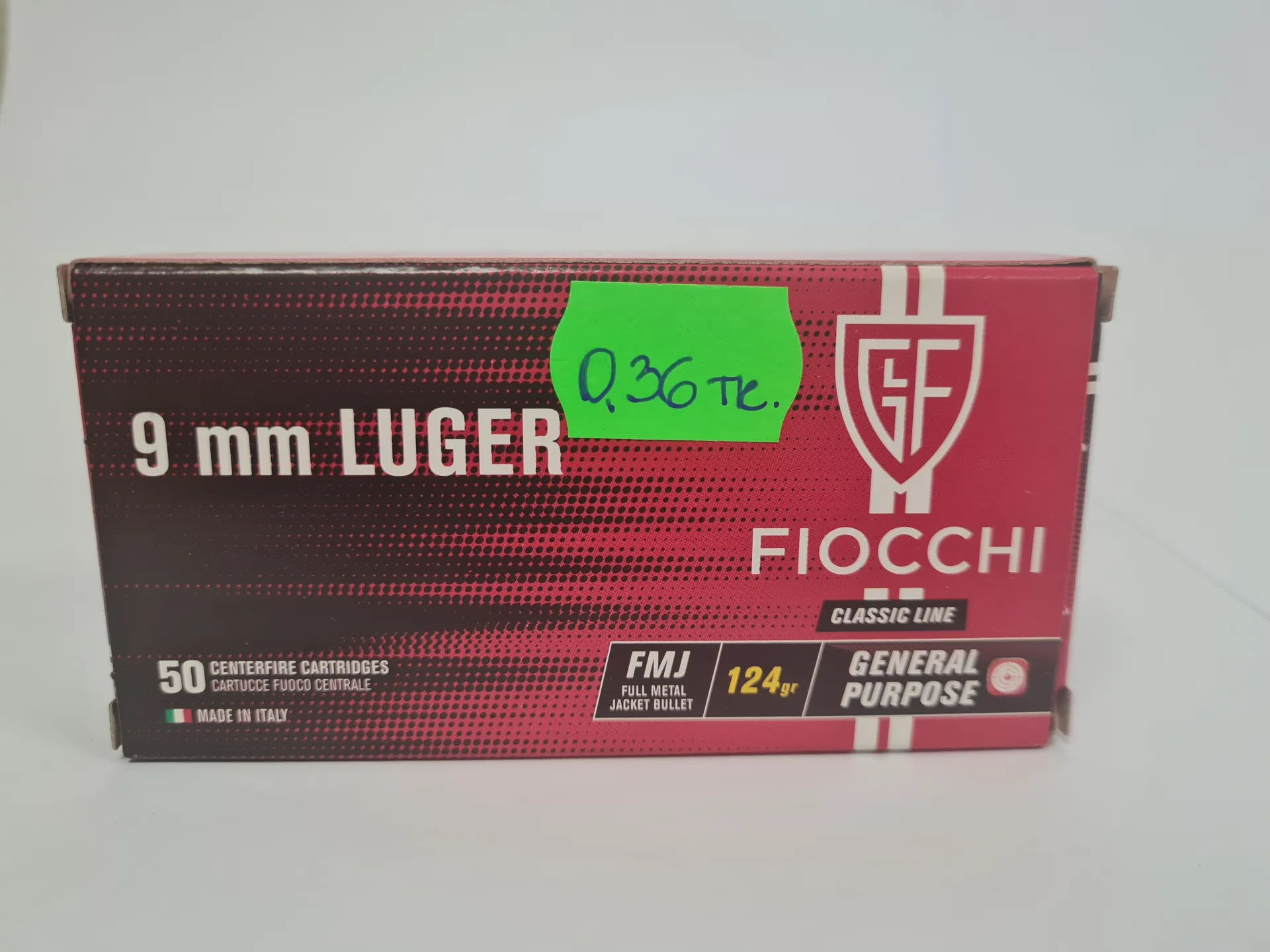 9mm, 124 g. Luger